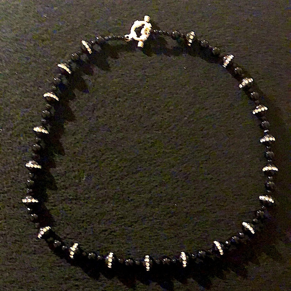 Beaded onyx necklace